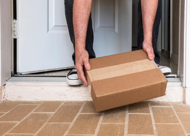Patient receives package at front door